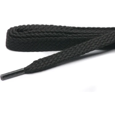 Afbeelding van Schoenveters zwart veters plat dikte 5 mm 90 cm