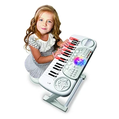 Afbeelding van Tachan Electronisch Keyboard Met Stoeltje 37 Toetsen 8 Verschillende Instrumenten Discobol