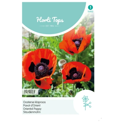 Afbeelding van Papaver Orientale, Oosterse klaproos rood