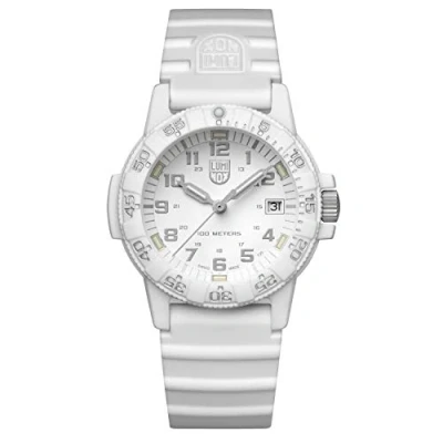 Afbeelding van Luminox Leatherback SEA Turtle XS.0307.WO Herenhorloge 39 mm militair horloge in wit datumfunctie 100 m waterbestendig, Wit, mm, Riem