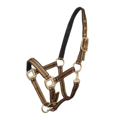 Afbeelding van MHS Halster &quot;Chique&quot; Pony Bruin / Goud