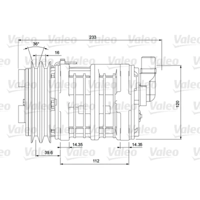 Afbeelding van Compressor, airconditioning VALEO 700854