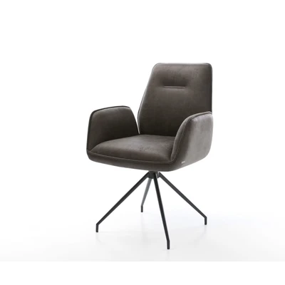 Afbeelding van Draaistoel Zoa Flex kruisframe conisch zwart antraciet vintage 180 draaibaar