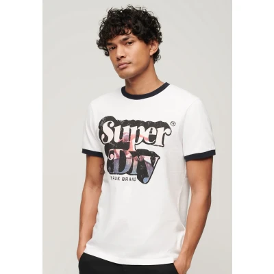 Afbeelding van Superdry Photographic Logo T shirt Met Korte Mouwen Wit L Man