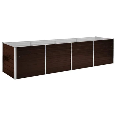 Afbeelding van Plantenbak verhoogd 320x80x77 cm gegalvaniseerd staal bruin
