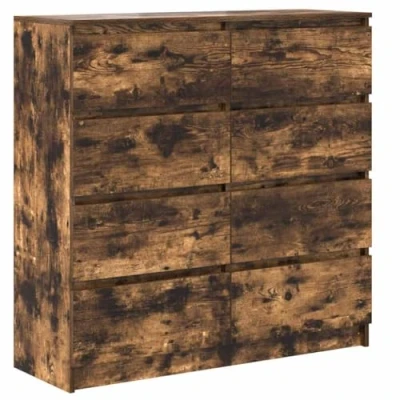 Afbeelding van vidaXL Dressoir 100x35x99 cm bewerkt hout gerookt eikenkleurig