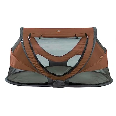 Afbeelding van Deryan Peuter Luxe Campingbedje Inclusief zelfopblaasbare matras Caramel