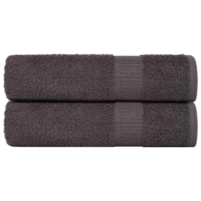 Afbeelding van vidaXL Handdoeken 2 st 50x100 cm 360 g/m² 100% katoen antracietkleurig