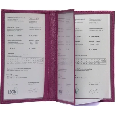 Afbeelding van Autopapieren mapje Compact Leer Fuchsia