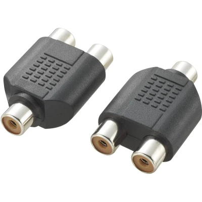 Afbeelding van SpeaKa Professional SP 2873360 KR1248 Cinch Audio Y adapter [1x koppeling 2x koppeling] Zwart