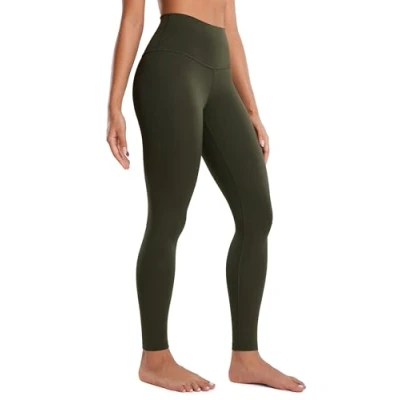 Afbeelding van CRZ Yoga Womens Butterleuse Hoge Taille Workout Leggings Lef 28&#039;&#039; Volledige Lengte Zachte Atletische Broek Olijfgroen M