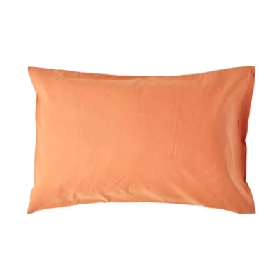 Afbeelding van Homescapes linnen kussensloop 48 x 74 cm oranje