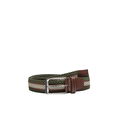 Afbeelding van ONLY &amp; SONS Heren ONSLINUS gevlochten STRIBE riem riem, Olive Night, 95, groen (olive night), 95