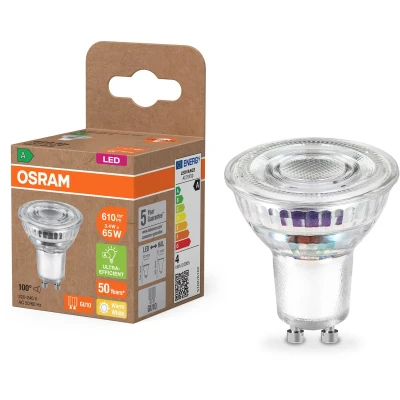 Afbeelding van OSRAM 4099854267802 LED reflectorlamp lamp Energielabel A (A G) GU10 Reflector 3.3 W = 65 Warmwit (Ø x h) 50 mm 1 stuk(s)