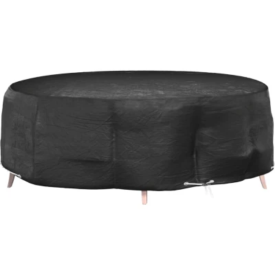 Afbeelding van vidaXL Tuinmeubelhoes eilandlounge 10 oogjes rond Ø 236x67 cm