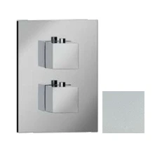 Afbeelding van SB Universale Square Inbouw thermostaatkraan met 2 uitgangen mat wit 1208955146
