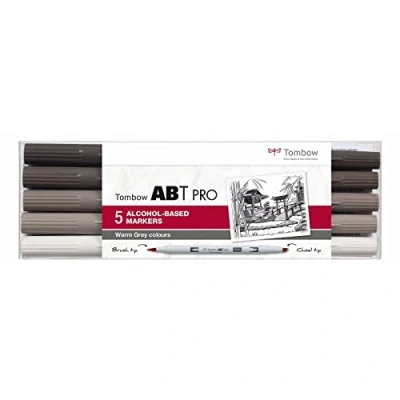 Afbeelding van Tombow ABT PRO marker set op alcohol basis Warme grijze kl