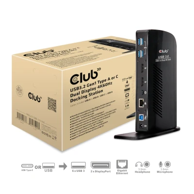 Afbeelding van CLUB3D USB 3.0 Dual Display 4K60Hz Docking Station