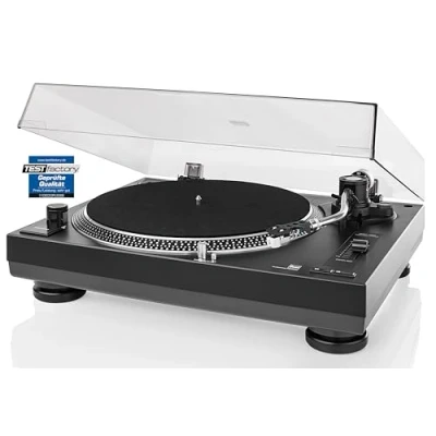 Afbeelding van Dual DTJ 301.1 USB DJ platenspeler (33/45 rpm, pitch control, magneet pick upsysteem, naaldverlichting, USB) Directe aandrijving met functie zwart