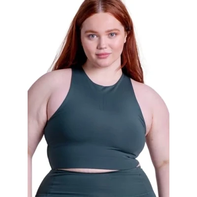 Afbeelding van Girlfriend Collective Dylan Sportbh met medium support, Dames, Maat: 4XL, Moss