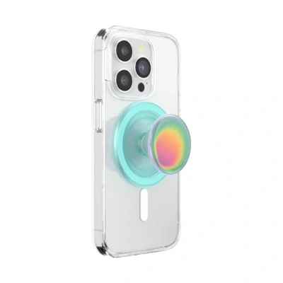Afbeelding van PopSockets Ronde telefoongreep compatibel met MagSafe, inclusief adapterring, telefoonhouder, draadloos opladen Boca Aura