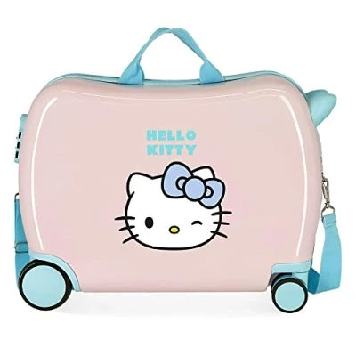 Afbeelding van Hello Kitty Wink cabinekoffer, roze, Blauw, Eén maat, kinderkoffer