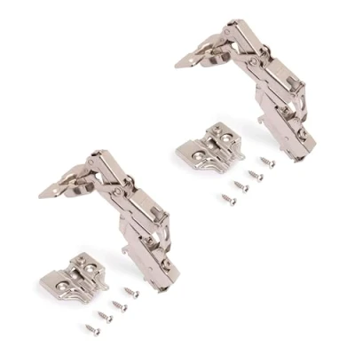 Afbeelding van Emuca 1015107 Pack van 2 scharnieren Ø 35 mm 165 met zachte sluiting voor elkaar stootende deuren en accessoires het vastschroeven verbindingsbehuizing
