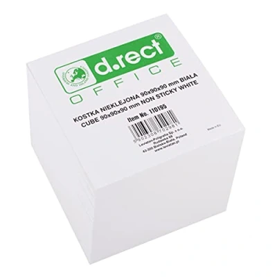 Afbeelding van D.RECT notitieblok vervangend papier (voor briefbox) 90x90x90mm ca. 850 vellen wit