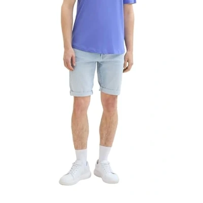 Afbeelding van TOM TAILOR Denim Heren bermuda jeans shorts, 10118 Used Light Stone Blue Denim, M