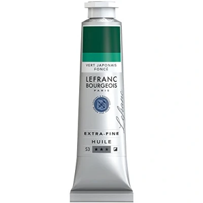 Afbeelding van Lefranc Bourgeois 405099 Extra fijne olieverf met hoogwaardige kunstenaarspigmenten, lichtecht, verouderingsbestendig 40ml Tube, Japanese Green Deep