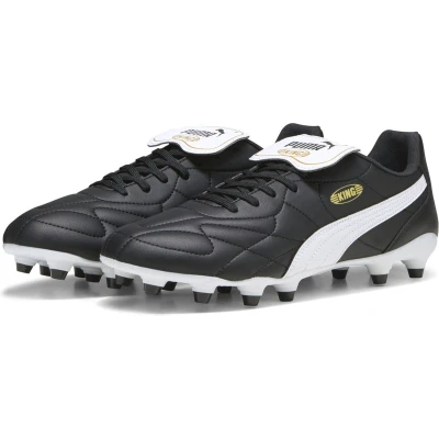 Afbeelding van PUMA Unisex King Top Fg/Ag voetbalschoen, Zwart Wit Goud, 40 EU