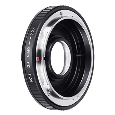 Afbeelding van K&amp;F Concept FD EOS lensadapter adapter Canon lens adapterring voor FL op EF camera met correctiefilter en deksel