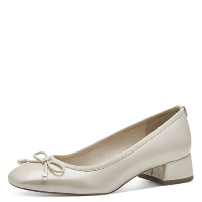 Afbeelding van Tamaris Damespumps/ballerina in wit, 41 EU