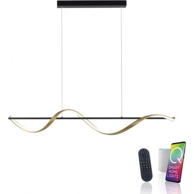 Afbeelding van Paul Neuhaus Golvende hanglamp Q Swing antraciet 2385 13