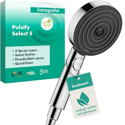 Afbeelding van Hansgrohe pulsify select handdouche 105 3jet activation ecosmart chroom 24101000