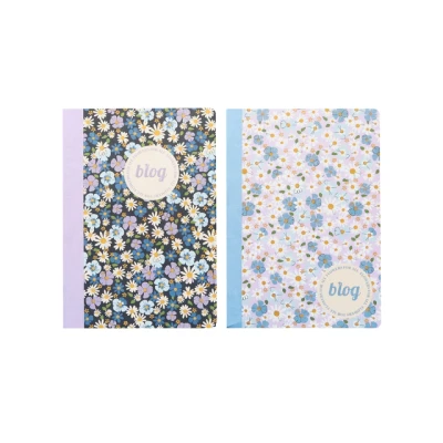Afbeelding van Schrift B&#039;LOG FLOWERS A4 ruit 5mm 48v 90gr krimp 2 st mot.