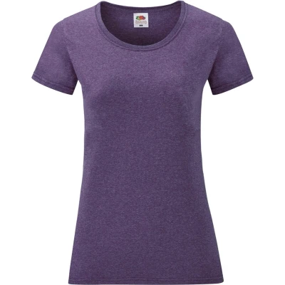 Afbeelding van Fruit Of The Loom Dames / Vrouwen Damens Fit Valueweight T shirt met korte mouwen (Heather Paars)