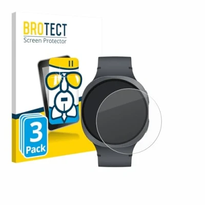 Afbeelding van BROTECT Screenprotector voor Samsung Galaxy Watch 8 (44 mm) Folie Beschermfolie Beschermglas transparant (3 Stuks)