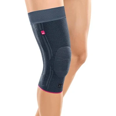 Afbeelding van medi Genumedi Kniebrace, uniseks, zilver, maat V, bandage voor compressie van zachte delen, aan beide zijden draagbaar