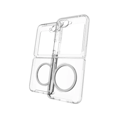 Afbeelding van ZAGG Bridgetown Snap Hoesje Geschikt voor Samsung Galaxy Z Flip 6 Back Cover Compatibel met MagSafe Grafeen 3M Valbescherming Transparant