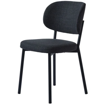 Afbeelding van Giga Living Eetkamerstoel Donkergrijs Stof 48x53x81,2cm Fowler