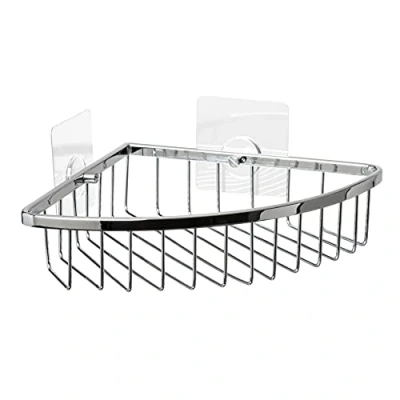 Afbeelding van Krom doucheplanchet, 2 hoogtes, 100% roestvrij staal, gemaakt van messing, functioneel ontwerp, incl. Quick &amp; Fix Kit, afmetingen 20 x 5 cm