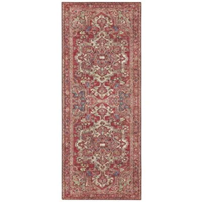 Afbeelding van Vintage Vloerkleed Leta Rood 80x200 Cm