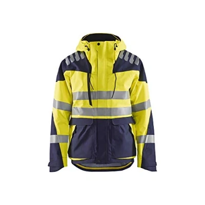 Afbeelding van Blaklader 449019243389XS Shell Jack, High Vis Geel/Marineblauw, Maat XS