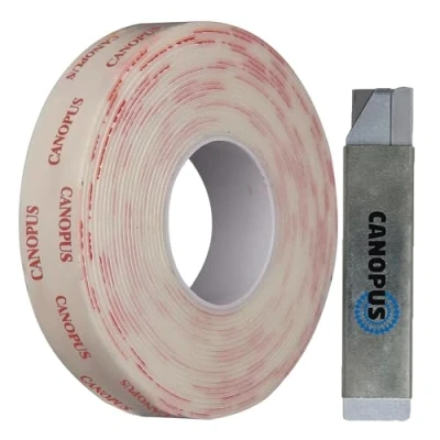 Afbeelding van CANOPUS 3M dubbelzijdige tape heavy Duty, VHB wit 1,1 mm dikte (20 x 3 m) waterdichte acrylschuim montagetape nummerplaat zware plakband voor woondecoratie binnen, buiten gebruik
