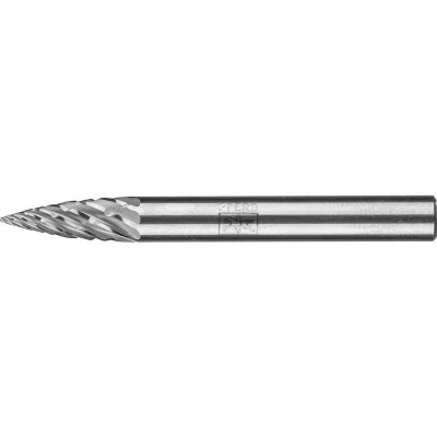 Afbeelding van PFERD SPG 0618/6 ALLROUND hardmetalen hoogrendementsstiftfrees spitse boogvorm 6x18mm 6mm universeel grof 21001019