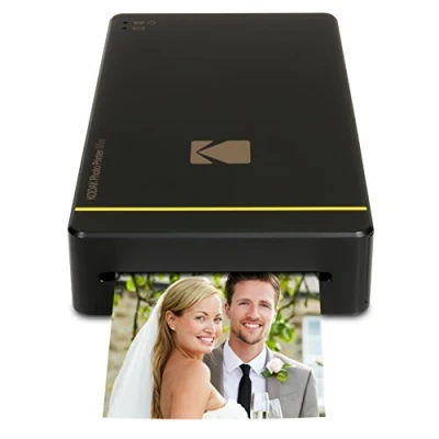 Afbeelding van Kodak Mini Mobiel W LAN &amp; NFC 4,7 x 7,5 cm fotoprinter met geavanceerde sublimatie inktdruktechnologie fotoconserveringslaag, compatibel Android iOS., modern, zwart, 20 EU