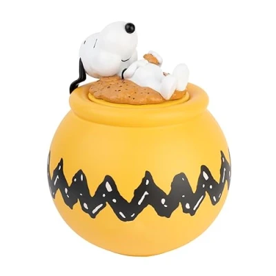 Afbeelding van Grupo Erik Koektrommel Snoopy Keramische koekjespot Biscuit Jar met Deksel 20.5 x 24.6 cm