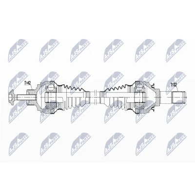Afbeelding van NTY NPW PS 004 Aandrijfas Achteras links 781mm
