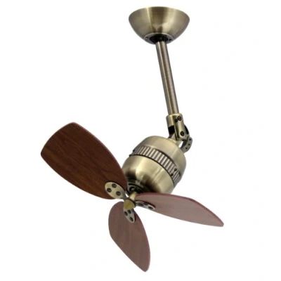 Afbeelding van Aireryder Innovatieve Wandventilator Of Plafondventilator Toledo, FN11146, 230 V, Messing Antiek/Walnoot